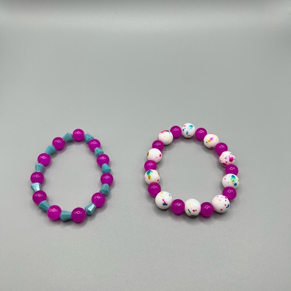 Hand Crafted Jewelry - Colorful Beaded Bracelets Set - Handmade B0289C